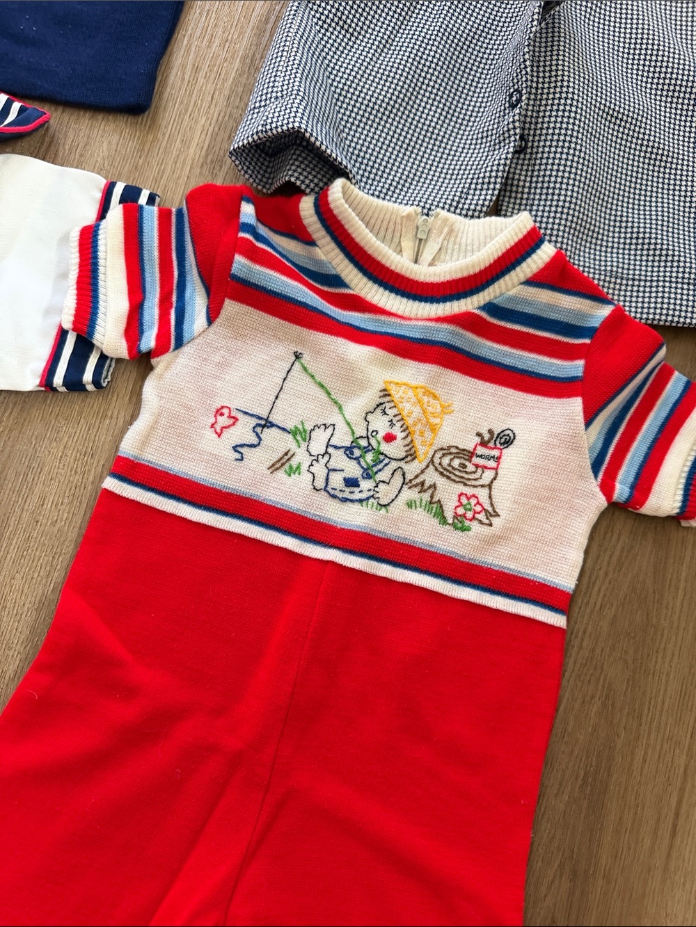 1970s Vintage Baby Toddler Boy Outfits Rompers Sailor Pilot Size 12-18 months - Picture 3 of 10